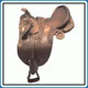 Leather Horse Saddle, Puttee and Polo Boots.
